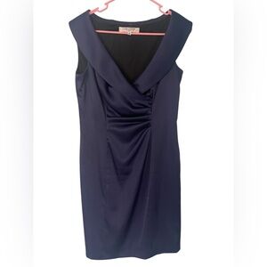 Evan Picone Elegant Navy Dress Size 8P